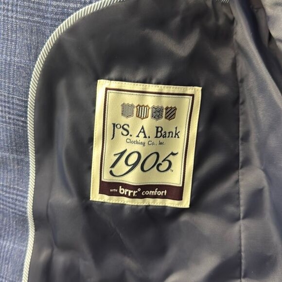 Jos A Bank Mens Size 40R Blazer Madras Patchwork Blue Plaid  Sport Coat - Picture 9 of 11